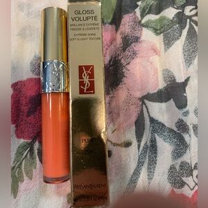 YSL “Gloss volupte” Color: 204 Corail Trapeze